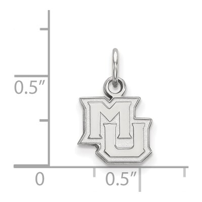 Marquette University 10K White Gold M-U Extra Small Pendant – view 2
