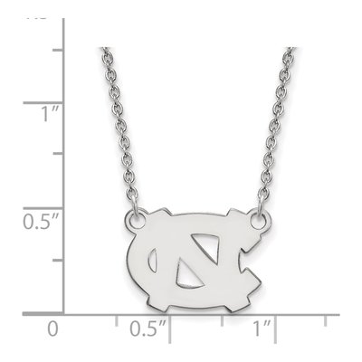 University of North Carolina 10K White Gold Small UNC N-C Pendant Necklace – view 2