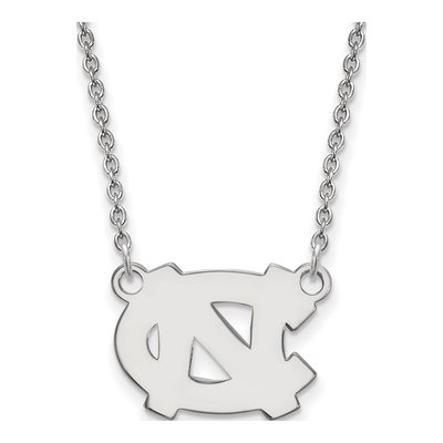 University of North Carolina 10K White Gold Small UNC N-C Pendant Necklace