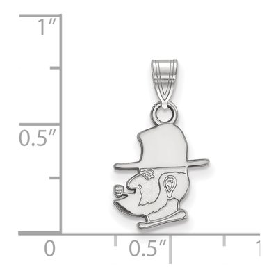 Appalachian State University 10K White Gold Small Mountaineer Pendant – view 2