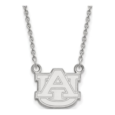 Auburn University 10K White Gold Small Necklace
