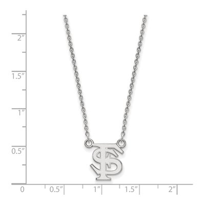 Florida State University 10K White Gold Small FSU Seminoles Pendant Necklace – view 2