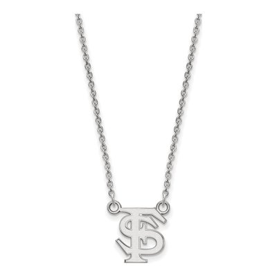 Florida State University 10K White Gold Small FSU Seminoles Pendant Necklace