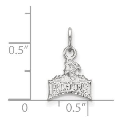 Furman University 10K White Gold Paladins Extra Small Pendant – view 2