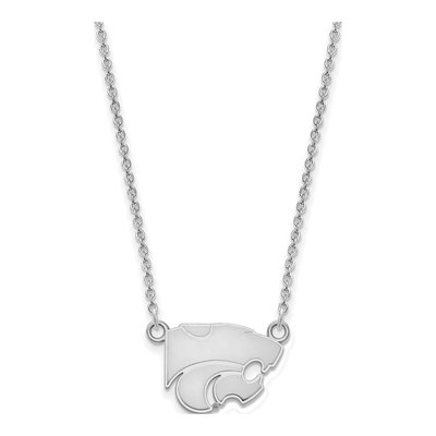 Kansas State University 10K White Gold Wildcat Small Necklace – view 2