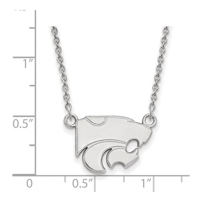 Kansas State University 10K White Gold Wildcat Small Necklace – view 3