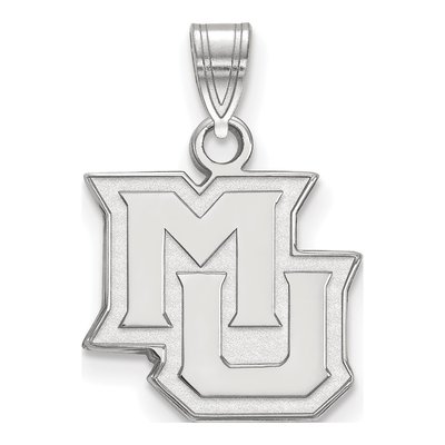 Marquette University 10K White Gold Small M-U Pendant