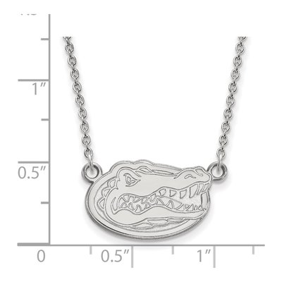 University of Florida 10K White Gold Gator Small Necklace – view 2