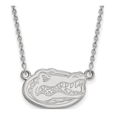 University of Florida 10K White Gold Gator Small Necklace