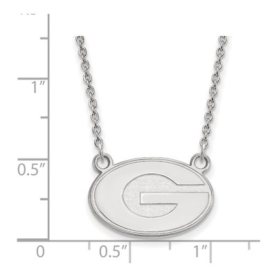 University of Georgia 10K White Gold Small Letter G Necklace – view 2
