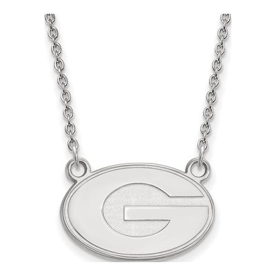 University of Georgia 10K White Gold Small Letter G Necklace
