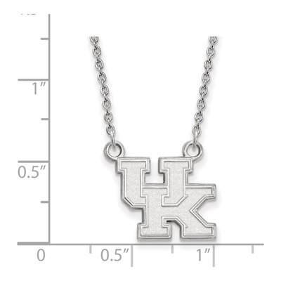 University of Kentucky 10K White Gold U-K Small Necklace – view 2