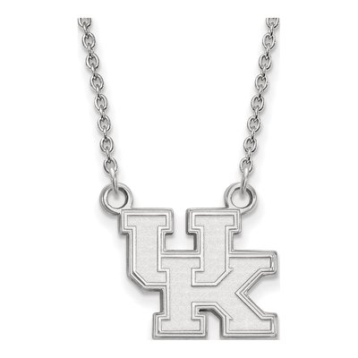 University of Kentucky 10K White Gold U-K Small Necklace