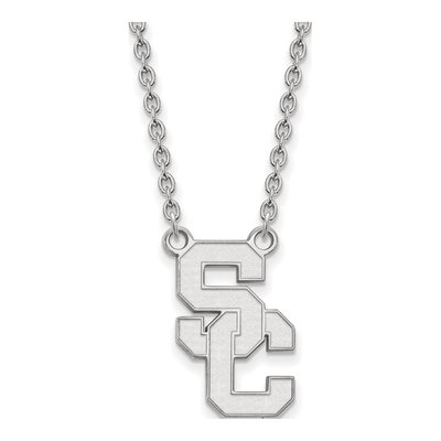 University of Southern California 10K White Gold S-C Large Necklace