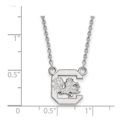 University of South Carolina 10K White Gold Small Necklace – view 2