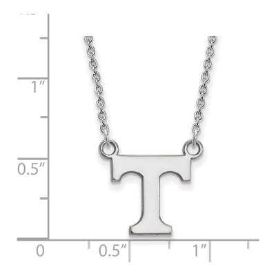 University of Tennessee 10K White Gold Small Letter T Necklace – view 2