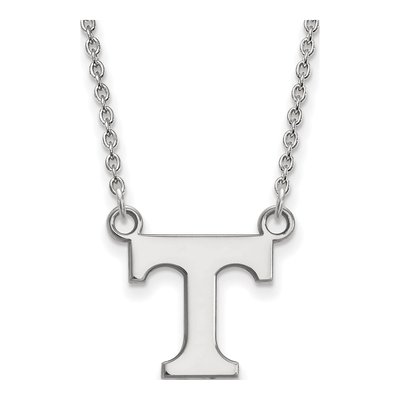 University of Tennessee 10K White Gold Small Letter T Necklace