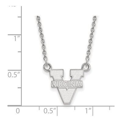 University of Virginia 10K White Gold Small Necklace – view 2