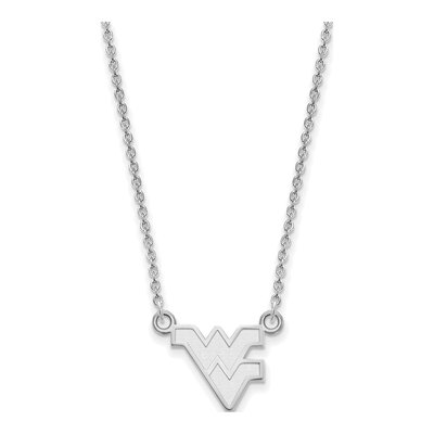 West Virginia University 10K White Gold W-V Small Necklace – view 2
