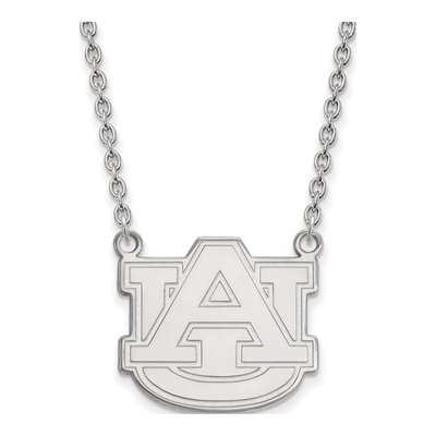 Auburn University 10K White Gold Large Necklace