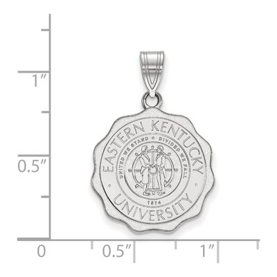 10K White Gold Eastern Kentucky Crest Pendant – view 2