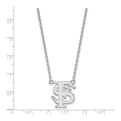 Florida State University 10K White Gold F-S Large Necklace – view 2