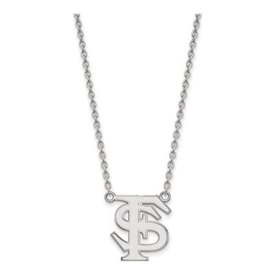 Florida State University 10K White Gold F-S Large Necklace