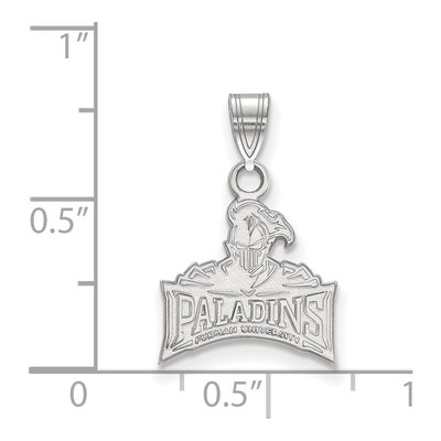 Furman University 10K White Gold Paladins Small Pendant – view 2