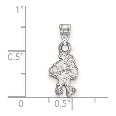 Iowa State University 10K White Gold Cardinal Small Pendant – view 2