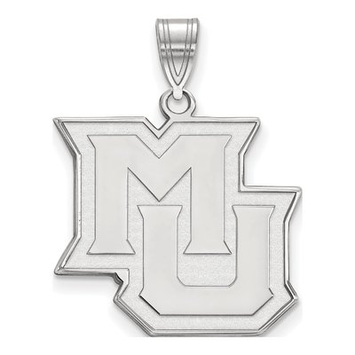 Marquette University 10K White Gold Large M-U Pendant
