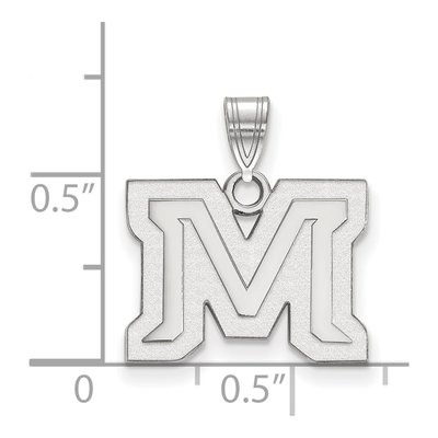 Montana State University 10K White Gold Small Letter M Pendant – view 2