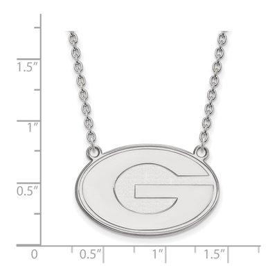 University of Georgia 10K White Gold Large Letter G Necklace – view 2