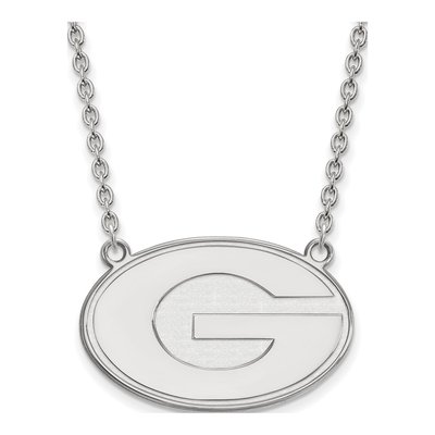 University of Georgia 10K White Gold Large Letter G Necklace