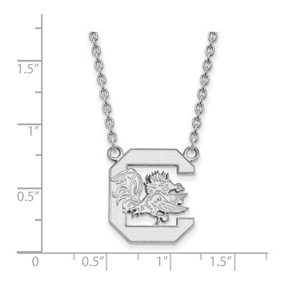 University of South Carolina 10K White Gold Large Necklace – view 2
