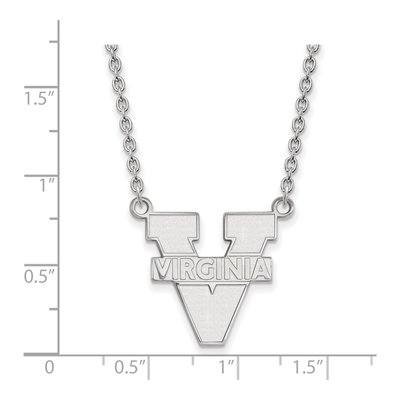 University of Virginia 10K White Gold Large Necklace – view 2