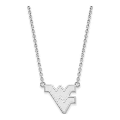 West Virginia University 10K White Gold W-V Large Necklace – view 2
