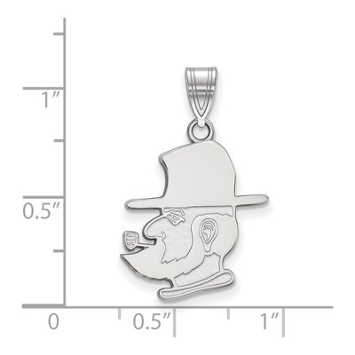 Appalachian State University 10K White Gold Mountaineer Large Pendant – view 2