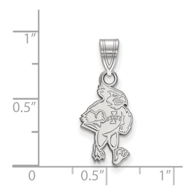 Iowa State University 10K White Gold Cardinal Medium Pendant – view 2