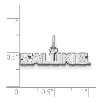 Southern Illinois University 10K White Gold Salukis Extra Small Pendant – view 2