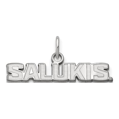 Southern Illinois University 10K White Gold Salukis Extra Small Pendant
