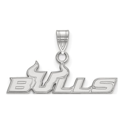 University of South Florida 10K White Gold Bulls Small Pendant