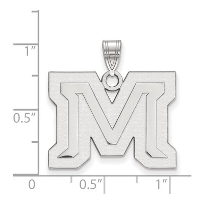 Montana State University 10K White Gold Large Letter M Pendant – view 2