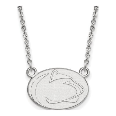 Pennsylvania State University 10K White Gold Penn Lion Small Necklace