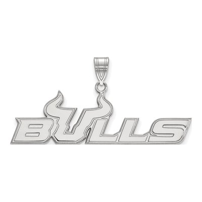 University of South Florida 10K White Gold Bulls Large Pendant