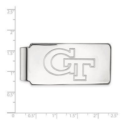10K White Gold Logoart Georgia Institute Of Technology G-T Money Clip – view 2