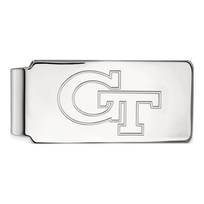 10K White Gold Logoart Georgia Institute Of Technology G-T Money Clip