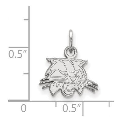Ohio University 10K White Gold Bobcat Extra Small Pendant – view 2
