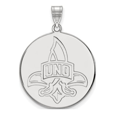 University of New Orleans 10K White Gold Extra Large Disc Pendant