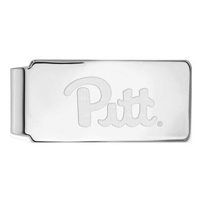 10K White Gold Logoart University Of Pittsburgh Money Clip
