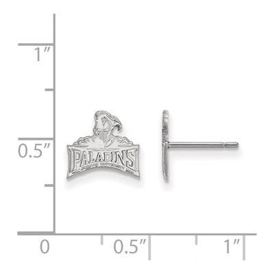 Furman University 10K White Gold Paladins Extra Small Stud Earrings – view 2